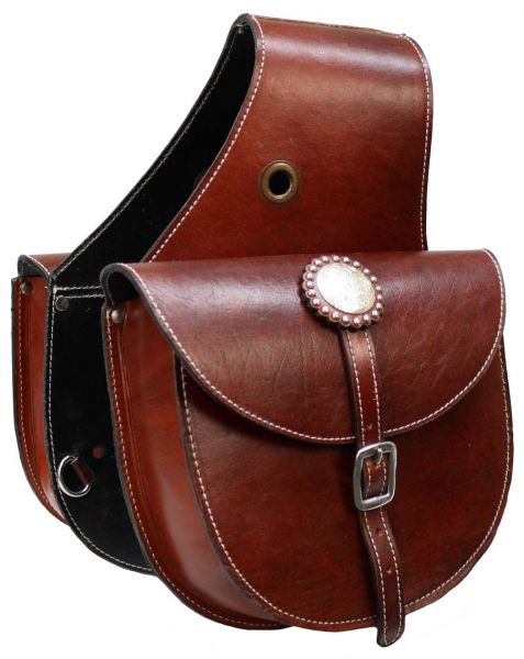 MEDIUM OIL Top Grain Leather Western Saddle Bag by Showman! NEW HORSE TACK!!! | eBay