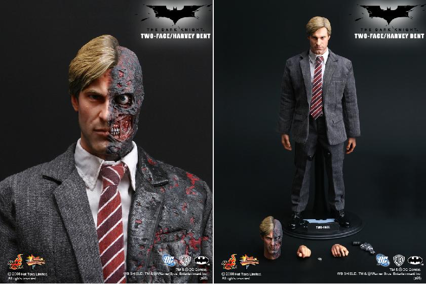 Hot Toys Batman The Dark Knight Two Face Harvey Dent 1 6 Scale Figure 