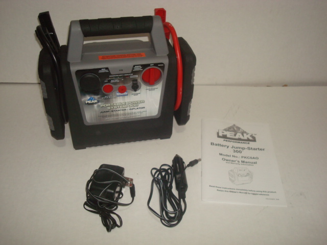 PEAK PKCOAS Jump Starter 300 Amp Battery Charger NEW with Tire Inflator