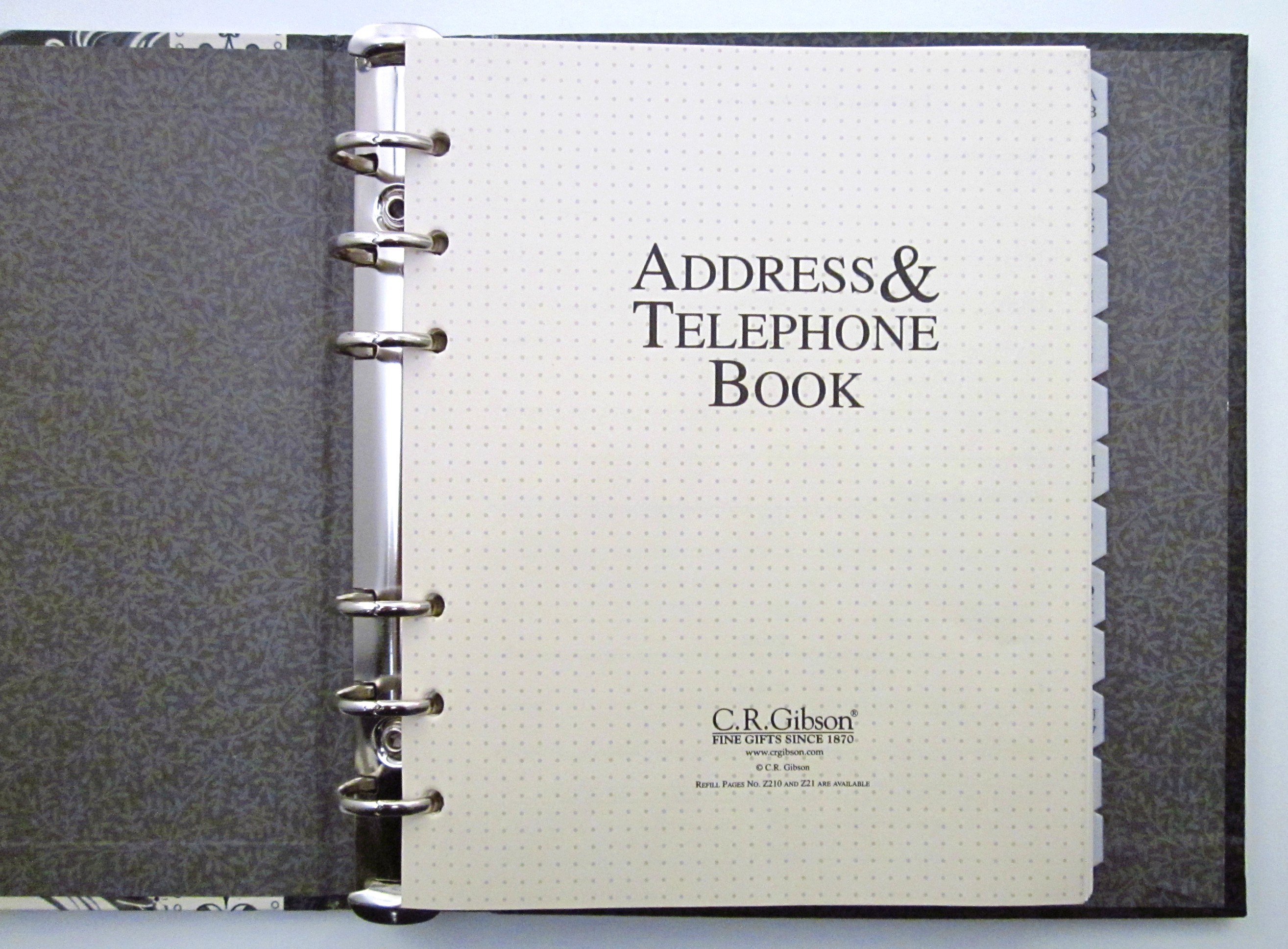 Anna Griffin Address Book Willow Refillable Loose Leaf Book New