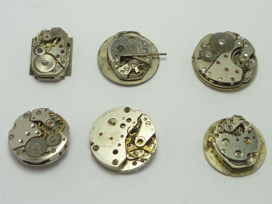WRIST WATCH MOVEMENTS FOR PARTS & MODEL PROJECT WATCHES PACKET OF 6