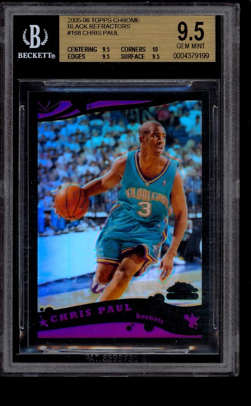 2005 Topps Chrome Black Refractors Chris Paul ROOKIE /399 #168 BGS