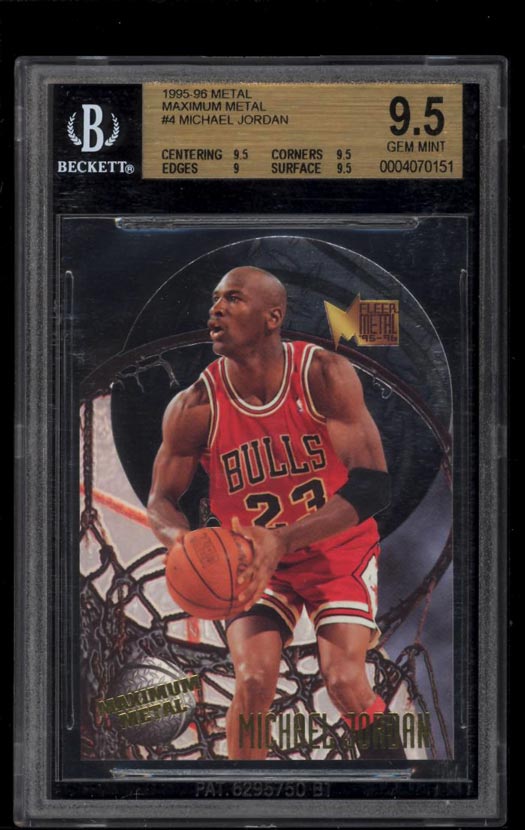 1995 Metal Maximum Metal Michael Jordan DIE-CUT #4 BGS 9.5 GEM