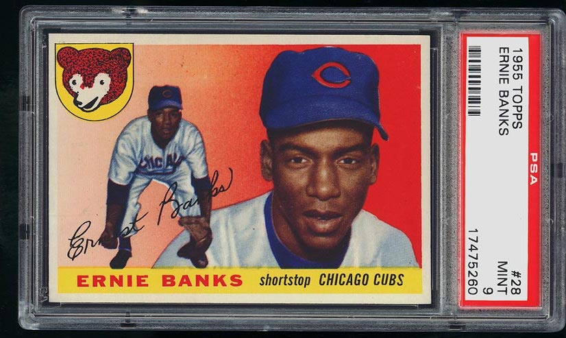 A 1954 Topps Ernie Banks Rookie Baseball Card No. 94 (PSA 6 EX)