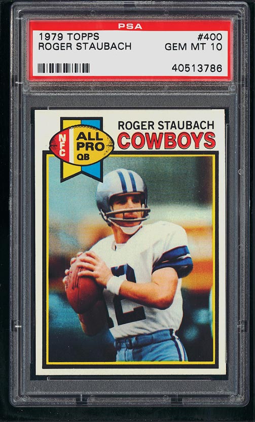 200 Roger Staubach - 2012 Topps Chrome Rookie Reprint Football Cards (Star)  Graded BGS Auto 10